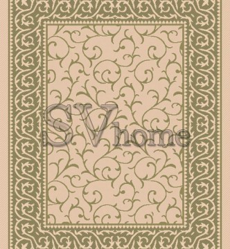 Безворсовий килим Sisal  02218B CREAM-GREEN - высокое качество по лучшей цене в Украине.